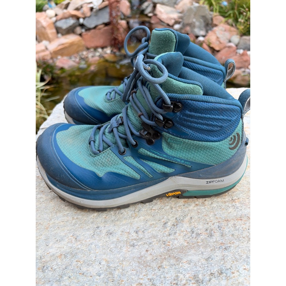 Topo Athletic Trailventure 2 WP Hiking Boots Womens 8 Blue Waterproof Vibram - Picture 5 of 9